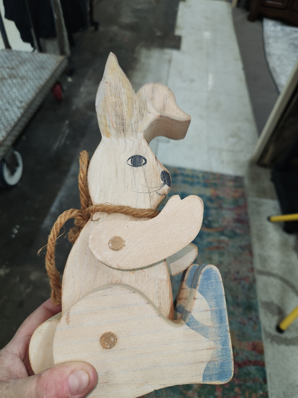 Wooden Moveable Rabbit